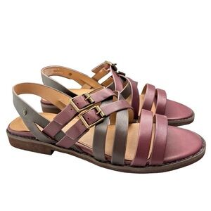 G.H. Bass & Co AMIDY Strappy Leather Sandals Womens Size 7 Adjustable Buckle NEW
